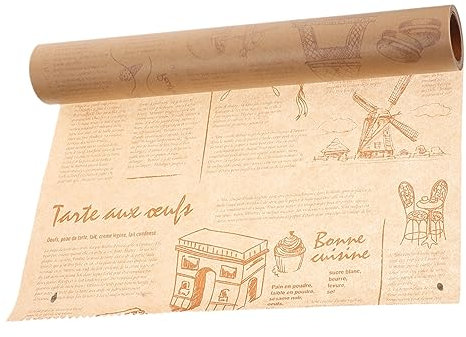 Papel para Hornear Pasteles en Rollo 1 Pieza Marrón de Pulpa
