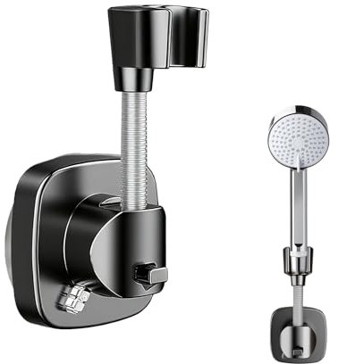Shower Head Holder with Suction Cup, 360° Rotatable, Double Suction Power, 10 kg Load Capacity, Mounting Without Drilling, Non-Slip Shower Head Holder for Bathroom