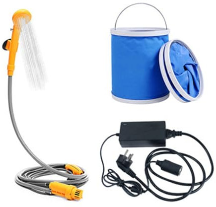 Camping-Autodusche, 12 V, elektrisches Outdoor-Set, tragbar zum Waschen und Waschen von Haustieren