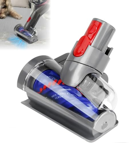 Mini Elektrobürste Haardüse kompatibel mit Dyson V7 V8 V10 V11 V15 | Anti-Verwicklungs Turbinendüse, für Tierhaare, Sofa, Autositze, Teppiche & Matratzen, robuster ABS-Aufsatz