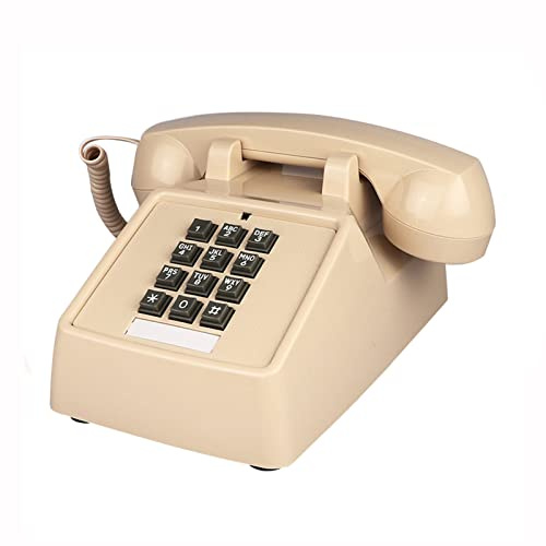 SRFTT Téléphone Filaire rétro, téléphone Fixe Vintage, téléphone Classique à Boutons, Noir