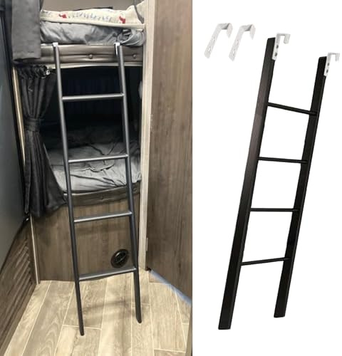 Scaletta per letto a castello a due pioli in metallo, per bambini e adulti, 114,3 cm, accessori per letto a castello a soppalco, design robusto e sicuro per un facile accesso
