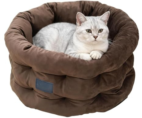 Gkumgwo Katzenbett,Sofa Mit Erhöhtem Rand | Rutschfester Untergrund Für Katzenbett Mit Wärme Und Komfort | Für Welpen, Weihnachten, Winter, Innen- Und Außenbereich