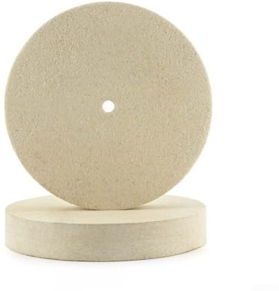 Rueda de pulido de lana plana, 250 mm de diámetro para pulido fino y grueso de metal, acero inoxidable, plástico y artículos de madera, disco de lana comprimida para uso en taller (pelo grueso)