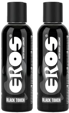 EROS Black Touch Gleitgel Schwarz 2 x 150 ml – Wasserbasiertes Premium Gleitmittel mit langanhaltender Gleitfähigkeit – Samtig weich, intensiv & sinnlich – Erotik Gleitgel für Paare