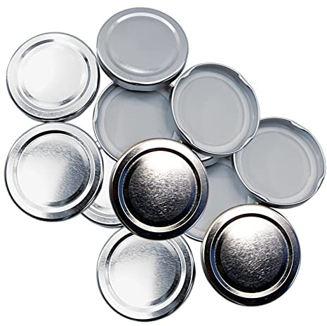 Pack Of 12 Replacement 63mm Twist On Jam Jar Lids - Silver - (Choice Of Colours)