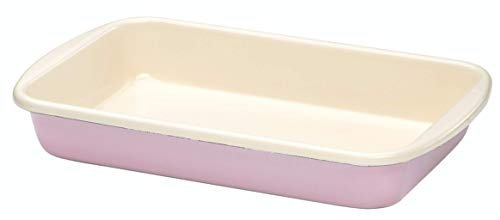 Riess, 0434-006 - Pirofila da forno 32/19, stile classico, colore rosa, lunghezza 36 cm, larghezza 21,5 cm, altezza 5,5 cm, smaltata, a induzione