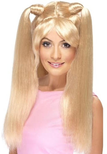 Smiffys Baby Power Perücke, Blond, mit Pferdeschwänzen Halloween