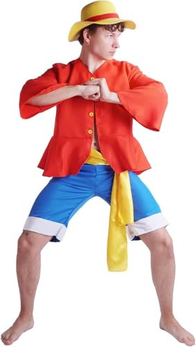CoolChange Luffy costume from One P after the 2 year separation from the Straw Hat Crew. Size: M