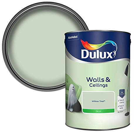 Dulux Silk Emulsion Paint For Walls And Ceilings - Willow Tree 5L