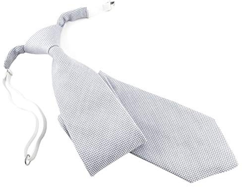 TigerTie Designer Security Sicherheits Krawatte Pique in uni gemustert - vorgebunden mit Gummizug/Stoffband