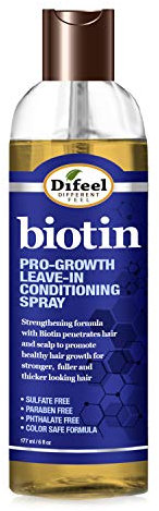 DiFeel – Biotin Leave-In Conditioning Spray – 177ml / 6 oz – Strengthening & Nourishing Formula – Lightweight Detangler for Hair Growth & Daily Hydration