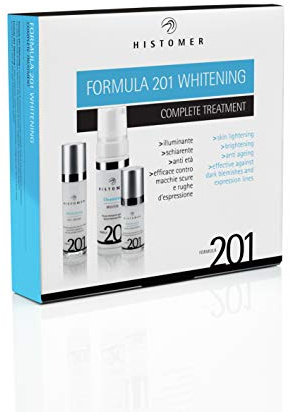 Histomer Kit Schiarente Macchie Viso Antirughe Formula 201 Whitening | Composto da Crema Giorno, Mousse Detergente e Crema Notte, Azione Illuminante e Antietà