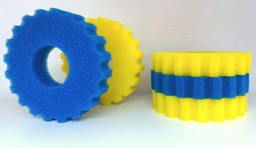 Pondlife Ersatz-Filterschwämme für Druckfilter CPF-10000 2X Blau (grob) 3X Gelb (fein)