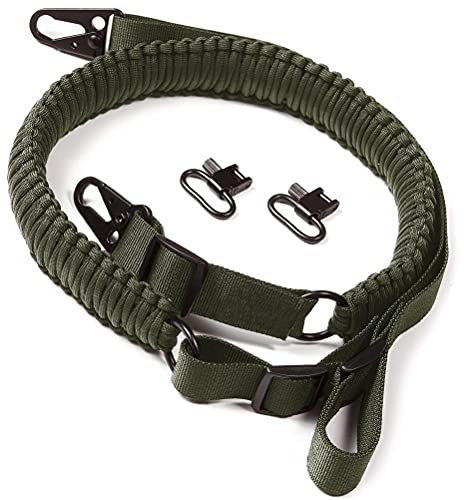 POXIAO 550 Pistolet Paracord Sling 2 Point Rifle Sling Multi utilisez la Sangle de Fusil réglable à Deux Points Strap de Fusil réglable pour l'entraînement en Plein air