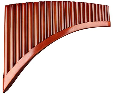 TSTS Panflöte Instrument Handgemachte 22 Rohre G Key Pan Flöte Braun Bambus Hergestellt Holzbläser Musical Instrument