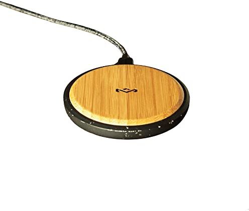 House Of Marley One Drop Wireless Charger - Bamboo Sustainable Design, Qi Enabled, Silicone Backing