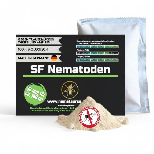 SF- Nematoden 50 mio für 100 m² gegen Trauermücken, Thrips, Weiße Fliege und weiteren Schädlingen biologische Schädlingsbekämpfung mit Fadenwürmern