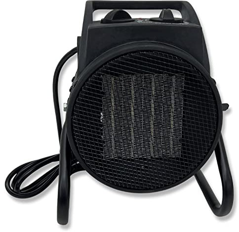 New Space Heater Electric Assisted Powerful Workshop Warmer 3, 15, 20 & 30Kw (2KW (Black))