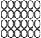24 anelli per tende da doccia in plastica nera, ganci per tende, anelli per tenda da doccia, accessori per tende da bagno, finestre (4.2 x 6 cm)