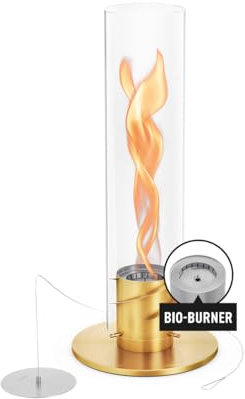 höfats - Spin 1200 Gold NEUES Modell mit verlängerter Brenndauer Dank innovativer Brenntechnologie - flüssig Bioethanolkamin, Edelstahl Tischfeuer, wärmender Tischkamin für Indoor und Outdoor