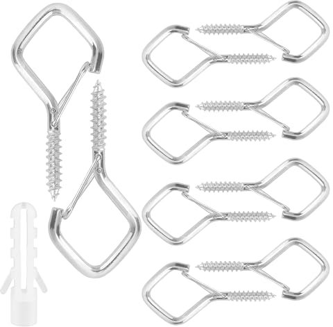 ZenithElite Ganci a Vite - Set 10 Pezzi da Soffitto Con Occhielli per Lampadario e Muro