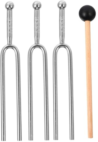 ibasenice 3 Sätze A440 Stimmgabeln Set Mit Schlägel Für Standard Gitarre Violine Klavier Stimminstrument