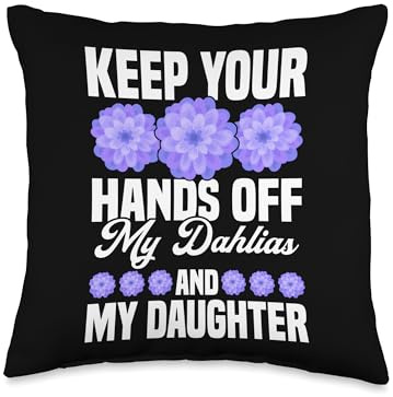 Dahlia Seeds for Planting Dahlia Enthusiast Black Dahlias Throw Pillow