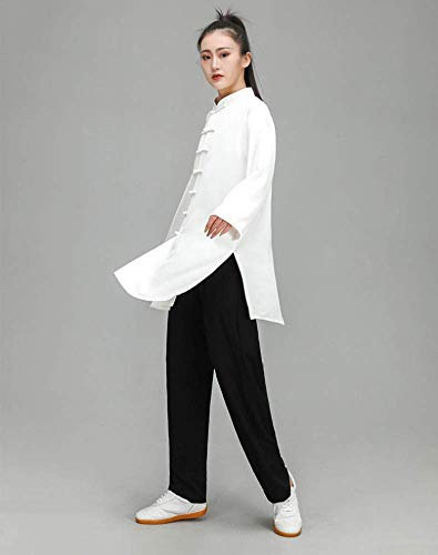 RWRAPS Damen-Tai-Chi-Uniform, Frühlings-Herbst-Tai-Chi-Kleidung – für Zen-Meditation, Kampfsport, Männer, B-XL (E XS) (AL)