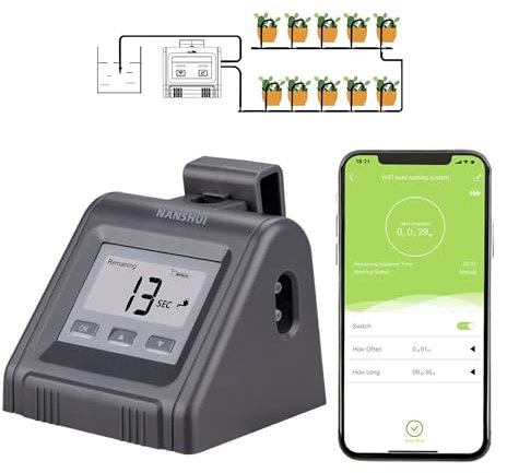 budiniao Para Sistema de riego inteligente, conexión de riego, temporizador automático, riego por goteo de laboratorio, bomba de goteo fija