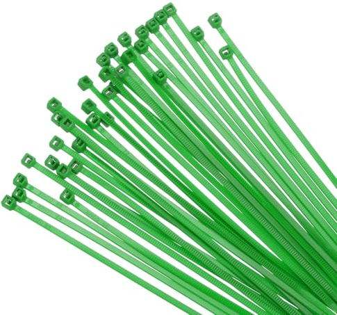 sourcing map 100PCS Cable Zip Ties 10 Inch, Self-Locking Nylon Wire Ties Heavy Duty with 30 LBS Tensile Strength for Indoor and Outdoor, Green