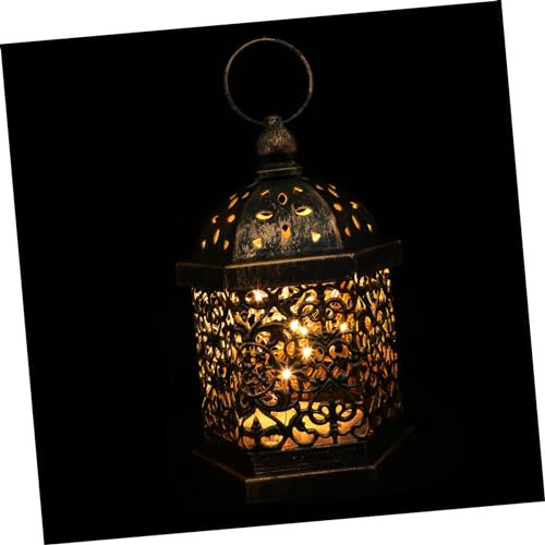 IMIKEYA Lampada a Candela di Ferro Retrò Luce Decorativa Marocchino Lampada a Candela Tradizionale Torcia Penna Torcia EDM Lampada a Candela Ad Alta Luminosità Luce Decorativa Scrivania