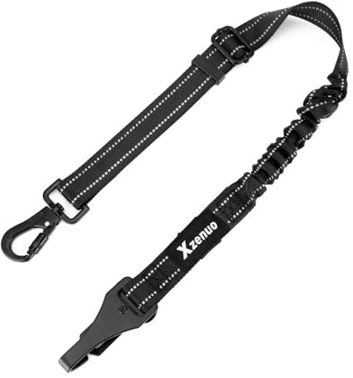 Xzenuo Ceinture securite Chien Voiture, Harnais Laisse Voiture Chien Attache avec Absorption des Chocs élastique et Mousqueton en métal pour Tous Les Chiens et Chats