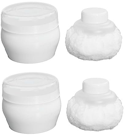 CANIGHT 2sätze Babypuder Puff Teiliges Weiches Plüschiges Pulver Für Hautpflege Von Kleinkindern Nach Baden Anwendung Körper
