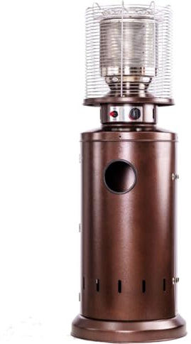 Riscaldatore a propano per patio dotato di copertura protettiva in acciaio inossidabile, riscaldamento per grandi aree, puleggia, protezione contro la fiamma, riscaldatore a propano esterno (46 x 46 x