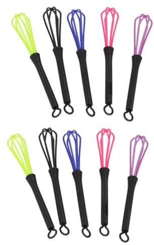 IWOWHERO 10piezas Batidores De Mezcla Para Tintes De Cabello Agitadores De Crema Para Peluquería Vibrantes Morado