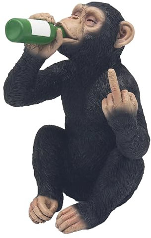 The Leonardo Collection Figurine Singe Coquin Buvant | Décoration d'intérieur pour Salon | Cadeau d'amitié idéal | Centre de Table élégant pour la Maison