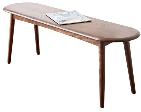 Massivholz-Essbank, rustikale Eiche, Eingangsbank für Wohnzimmer oder Küche, 120 cm, Walnussholzfarbe