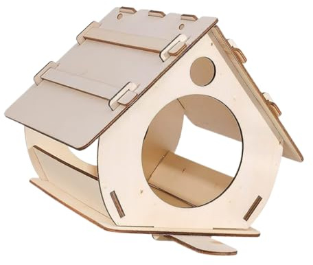 Kit de casa de pájaros de madera - Construirlo tú mismo, Birdhouse inacabado, kit creativo de queso para pájaros, montaje creativo al aire libre, pintura decorativa casa para decoración de patio