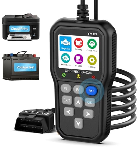 Gkstly OBD2 Diagnosegerät Auto Auslesegerät Auto OBD EOBD Diagnose Fehlerauslesegerät Lesegerät mit Vollständigen OBDII Funktionen DE Sprache OBD2 KFZ Diagnosegerät für Alle Fahrzeuge seit 2000