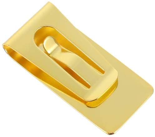 Clip Fermasoldi in Acciaio Inossidabile, Design Cavo Leggero Multifunzione | Oro, Compatto per Casa e Scuola, Formato Pratico, Finitura , Uso Quotidiano Ordinato