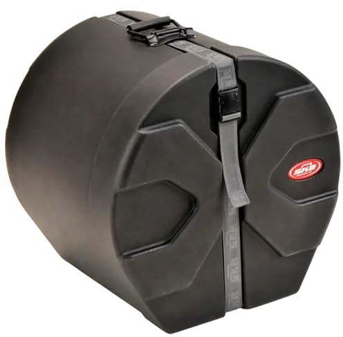 SKB 12 x 14 Floor Tom Case with Padded Interior, D-Shaped Drum Design, and Molded in Feet for Upright Positioning and Stability, Black