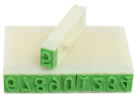 sourcing map Stempelset, arabische Ziffern 0-9, Größe: 0,8 x 0,5 cm, einzeln entnehmbar de