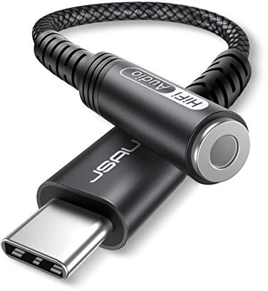 JSAUX USB C Aux, USB C till 3,5 mm kontakt, ljudadapter för iPhone 16 Pro/16 Pro Max/16/16 Plus/15 Pro Max, Samsung S24/S24+/S24 Ultra/S23/S22, Pixel 9 Pro/9/8 Pro/8/7 Pro/7