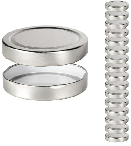 PUREGANIC® Deep Twist Off Deckel für Schraubgläser Einmachgläser (8 Stück) | DTO Ø 82mm Schraubdeckel mit Blueseal | Made in Germany