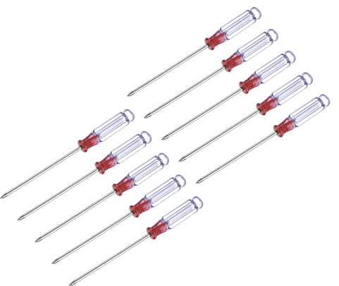 uxcell Mini Phillips Screwdriver, 3.0mm Cross Head 127mm Length for Small Appliances Repair, 10 Pcs