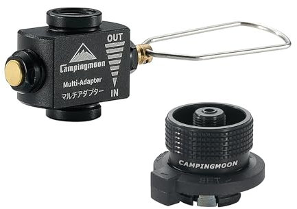 CAMPINGMOON Gas Canister Refill Adapter Butane to Isobutane Transfer Adapter Black BKZ15/BKZ11