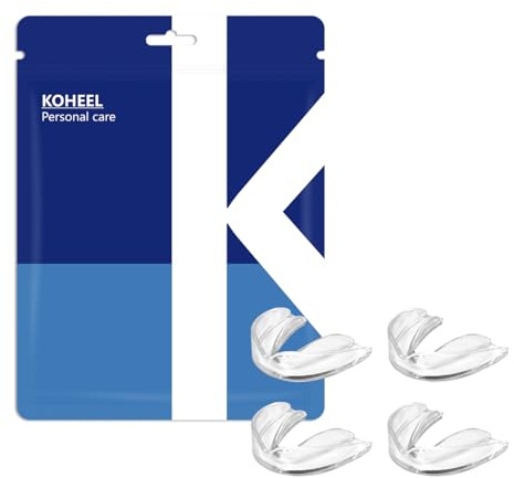 KOHEEL Moulable Gouttière Dentaire protège dents, Stoppe Le Bruxisme, Facile à façonner, empêcher le grincement des dents, bon pour le sommeil (4 petites)