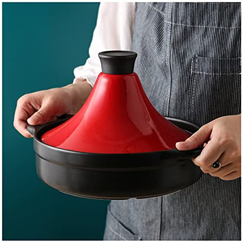 Marmite à tajine Moroan de cuisine-marmite à tajine de cuisson en céramique avec couvercle pour la cuisson et la cocotte de ragoût mijoteuse