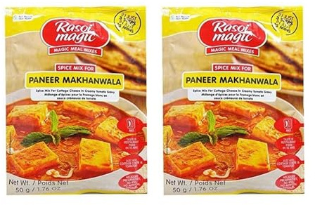 Rasoi Magic Seasoning Spices Masala Powder (45 Gram) - Curry Mix Masala Recipe Casserole Herbs - Aromatic & Enhances Flavor of Meal (Paneer Makhanwala, Pack of 2)